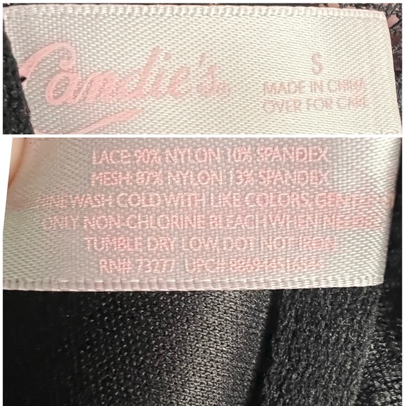 Candie’s Black High Neck Lace & Mesh Push-up Bralette SZ S! NEW! - Picture 8 of 11